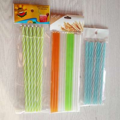 New Multifunctional Drink Straw Milk Tea Straw Threaded With Buckle Plastic Rigid Straw