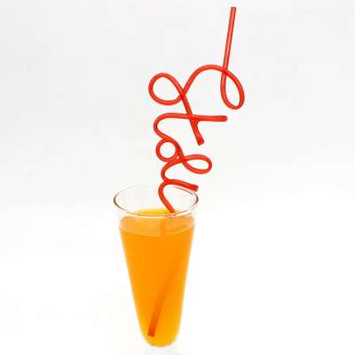 promotional gifts custom made shaped drinking straws letter shaped straws