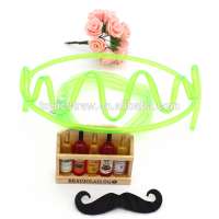 Party supplies silly crown shaped drinking straw with mustache