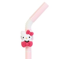 Hello kitty design plastic spiral drinking straws for Disney