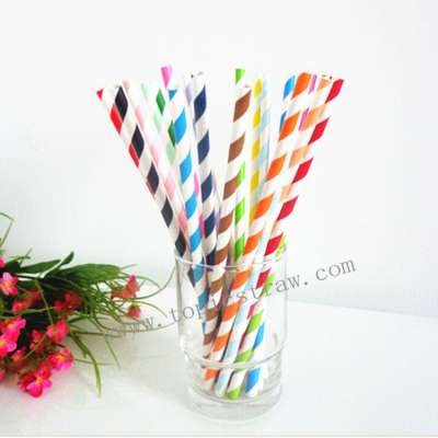 funny striped paper drinking straw