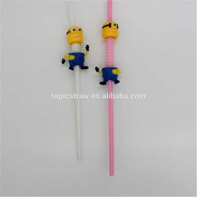 funny cute cartoon decorative long drinking straws for kids