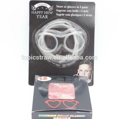 Kids funny crazy plastic glasses drinking straw in bulk