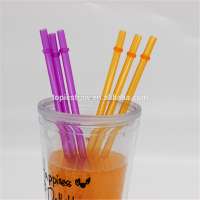 PP Plastic Type and Plastic Material solid color acrylic drinking straw