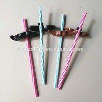 reusable striped PP character straws